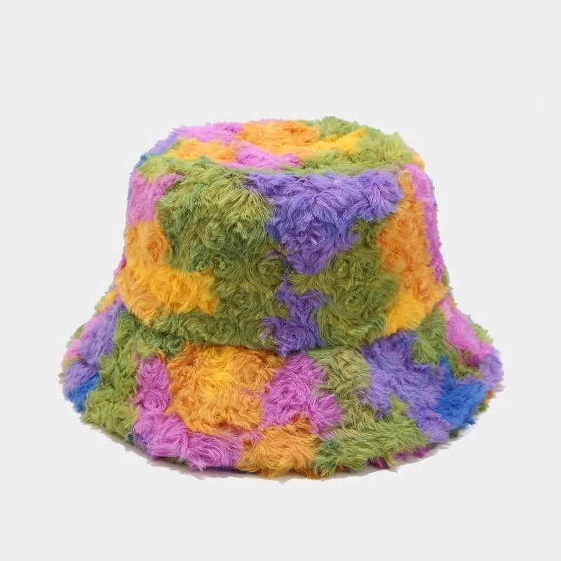 Unisex Modern Style Color Block Big Eaves Bucket Hat