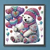 Diamond Painting-DIY Crystal Rhinestone Valentine Polar Bear