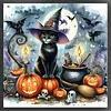 Cat Pumpkin-11CT Stamped Cross Stitch 40*40cm tapestrymarket