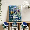 (20x30cm)DIY Flower Vase Framed Handmade Pearl Painting Art Craft Kit Living Home Decor