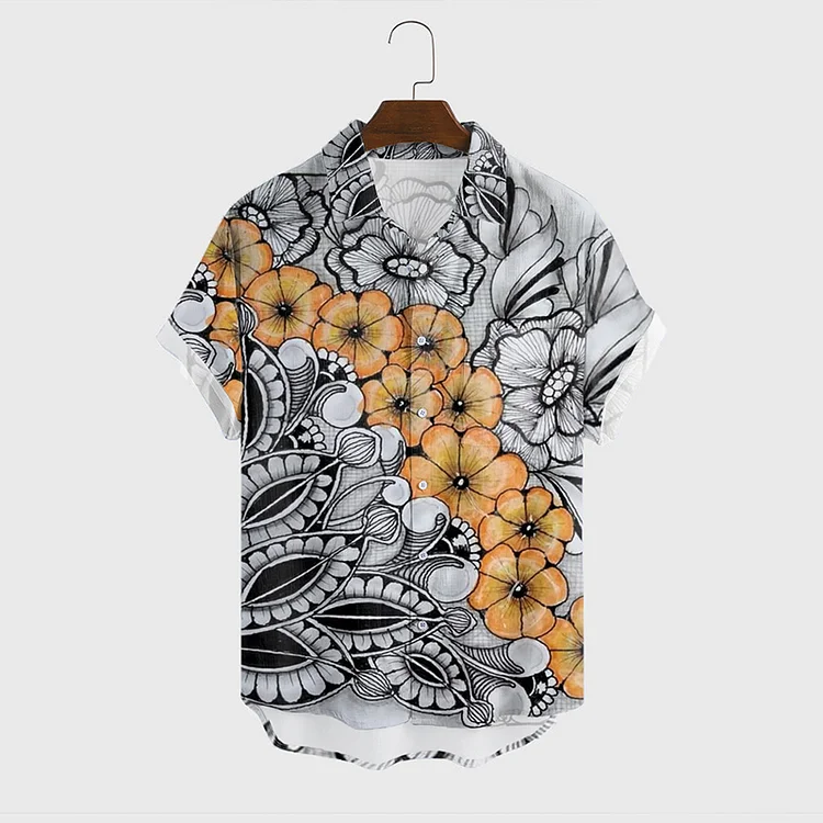 Simpfit Hawaiihemd für Herren mit Blumenmuster