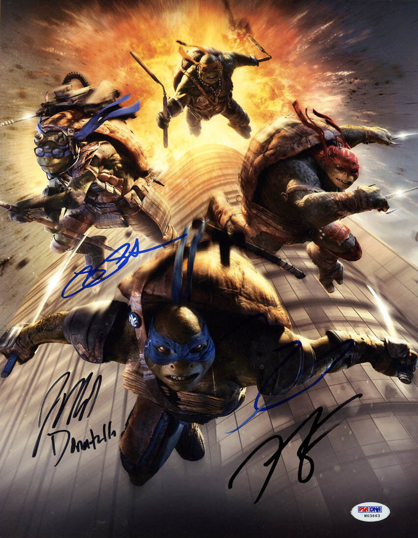 Teenage Mutant Ninja Turtles MULTI SIGNED 11x14 Photo Poster painting +4 FULL LETTER PSA/DNA