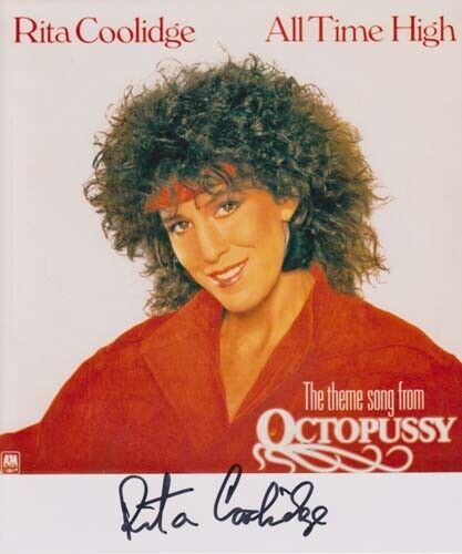 RITA COOLIDGE 007 JAMES BOND AUTHENTIC AUTOGRAPH TITLE SONG SINGER OCTOPUSSY