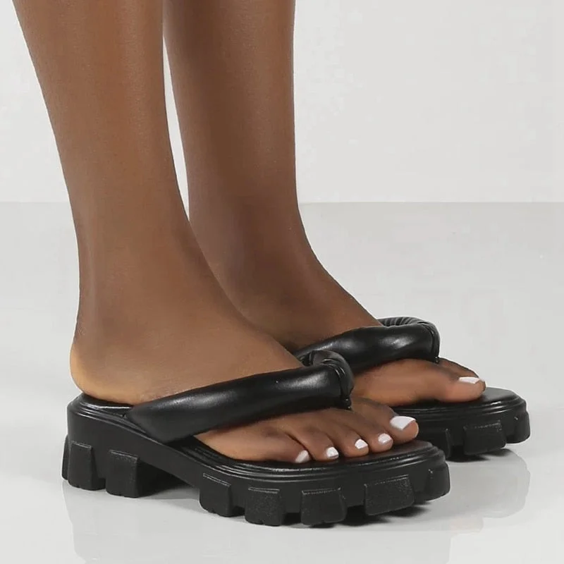 SUOJIALUN Summer Fashion Candy Colorful Slides Low Platform Heel Ladies Outdoor Beach Slipper Slip On Flip Flop Big Size 35-42