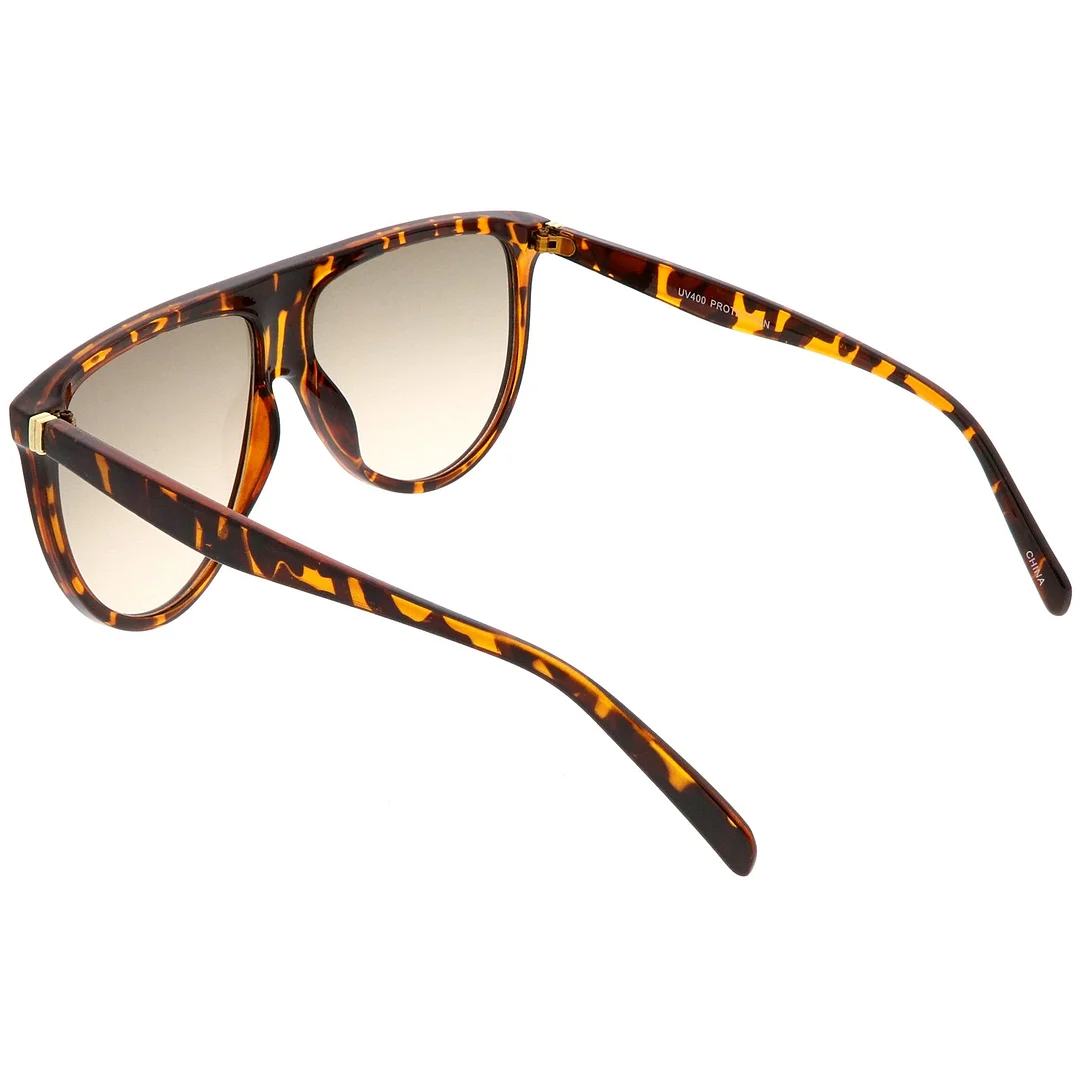 Oversize Flat Top Aviator glasses  Gradient Teardrop Flat Lens 60mm