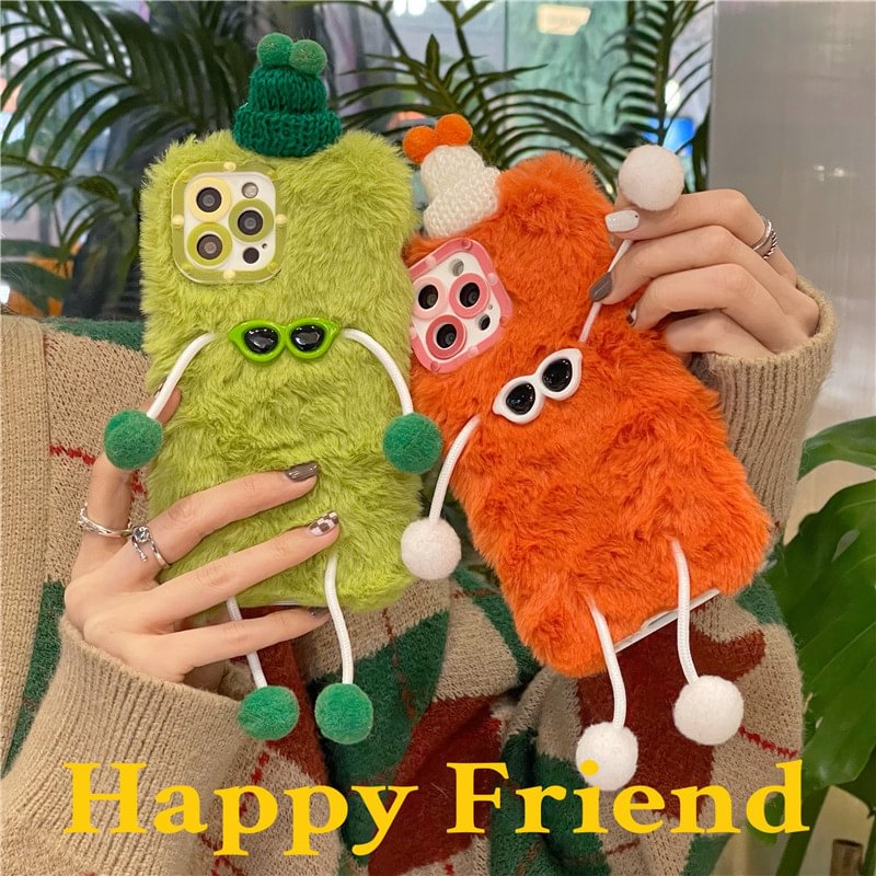 ❄️Early Winter Sale - 49% OFF - Cute Warm Plush Fluffy Soft iPhone Case
