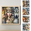 (Multistyle) Beauté Et Le Loup-Perceuse Ronde Peinture Diamant-40*40CM