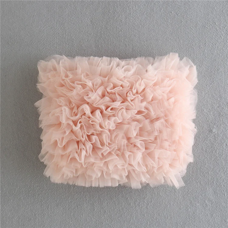Fluffy short knit chest wrap Two Piece Set（Size runs small）