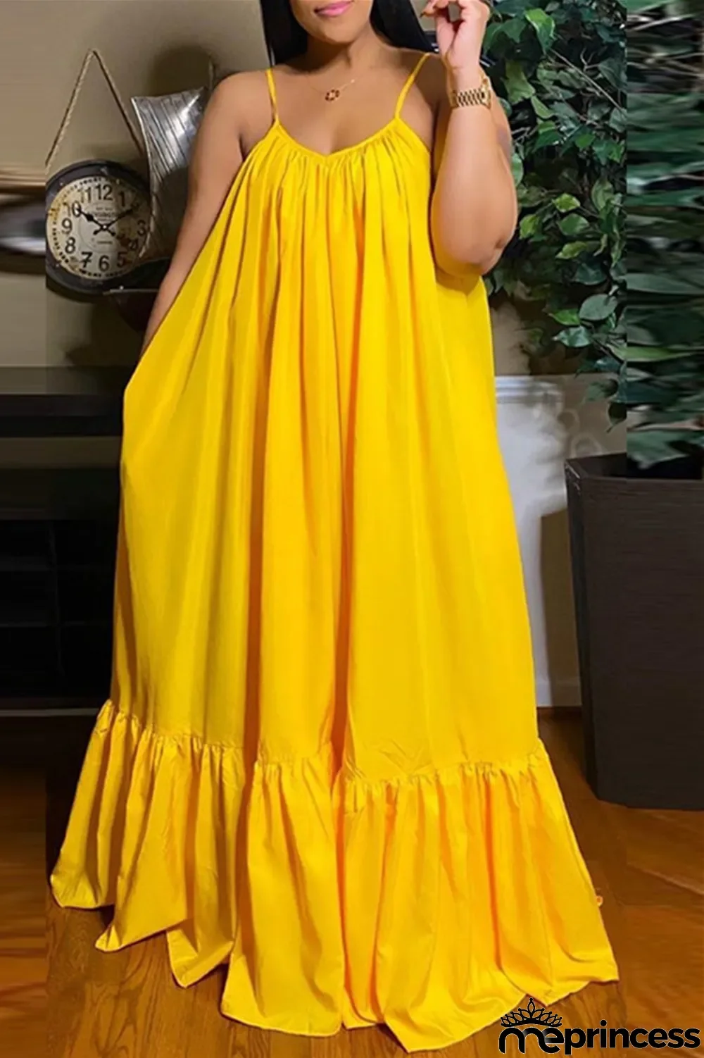 Light Purple Sexy Casual Solid Backless Spaghetti Strap Loose Sling Dress