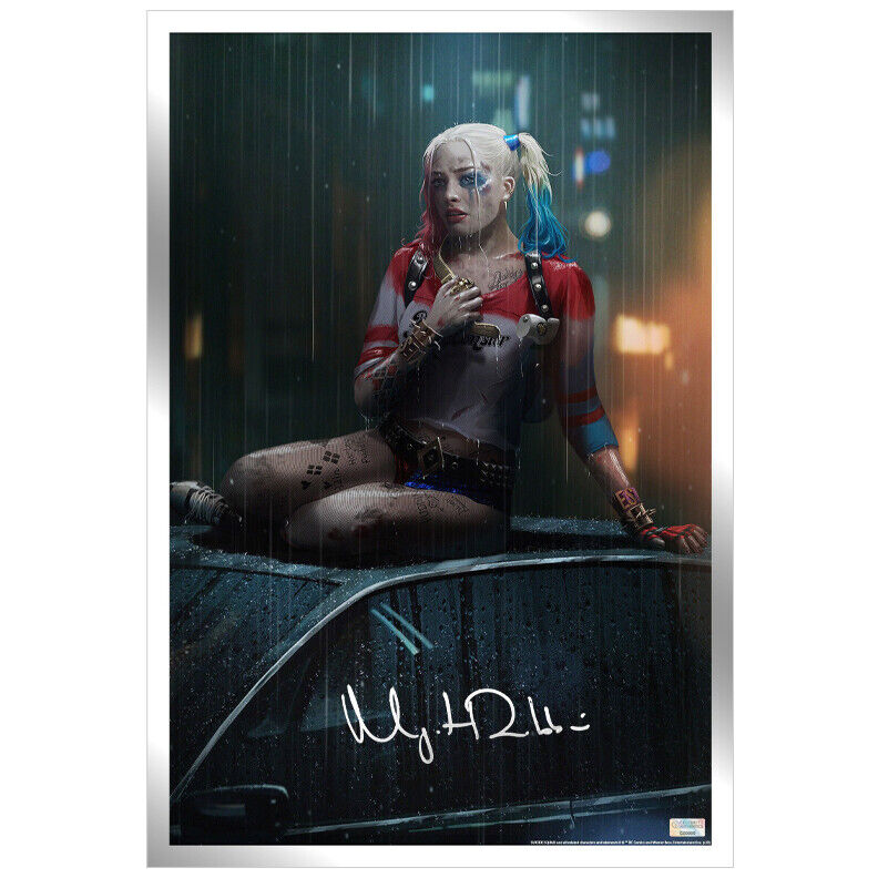 Margot Robbie Autographed Bembi Harley Quinn 13×19 Fine Art Giclee Metalic Print