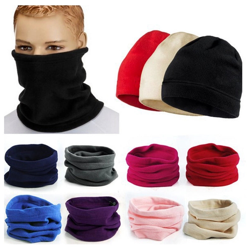 Pullover New Scarf Men's And Women's Winter Warm Riding Collar Windproof Scarf Hat 17 Color Spot