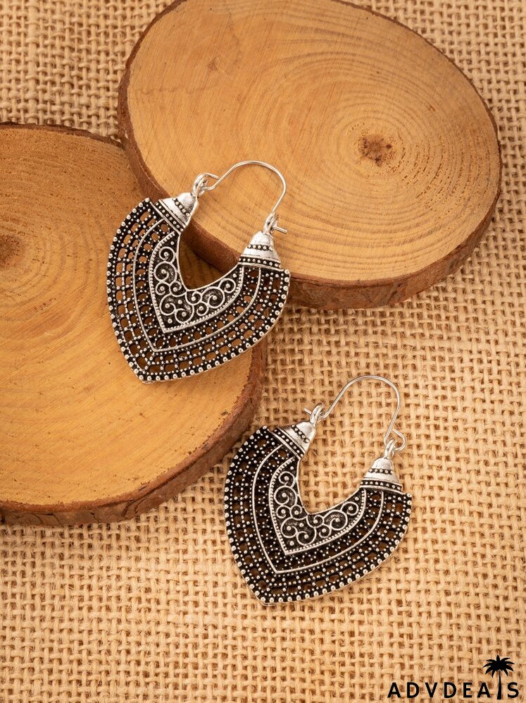 Hollow Out Hoop Earrings