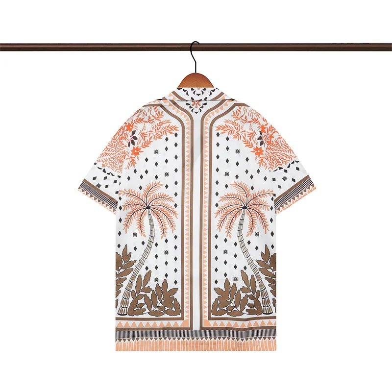 AMIRI 2023 new silk short-sleeved shirt