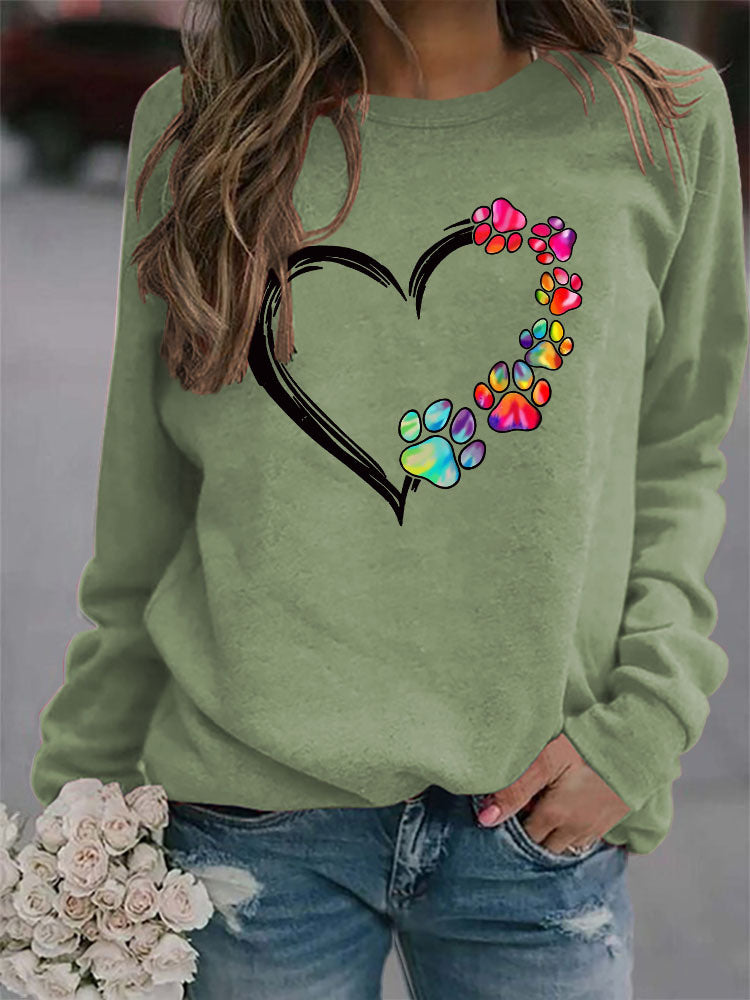 Women Long Sleeve V-neck Graphic Floral Printed Top