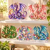 (Dragon)DIY Pearl Diamond Painting Acrylic Stand, Double-Sided Printed Tabletop Decoration, Special Shaped Diamond Art Craft Kit for Home Decor