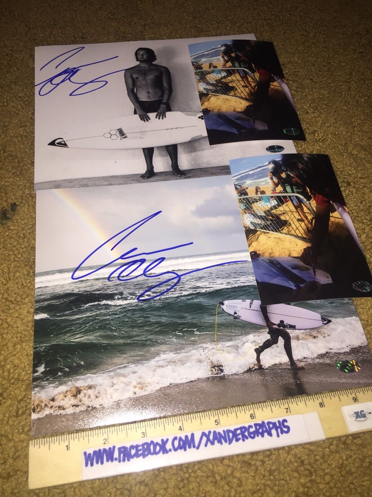 Lot of (2) CONNOR O'LEARY SIGNED AUTOGRAPHED 8X10 Photo Poster paintingGRAPH SURFER-PROOF COA