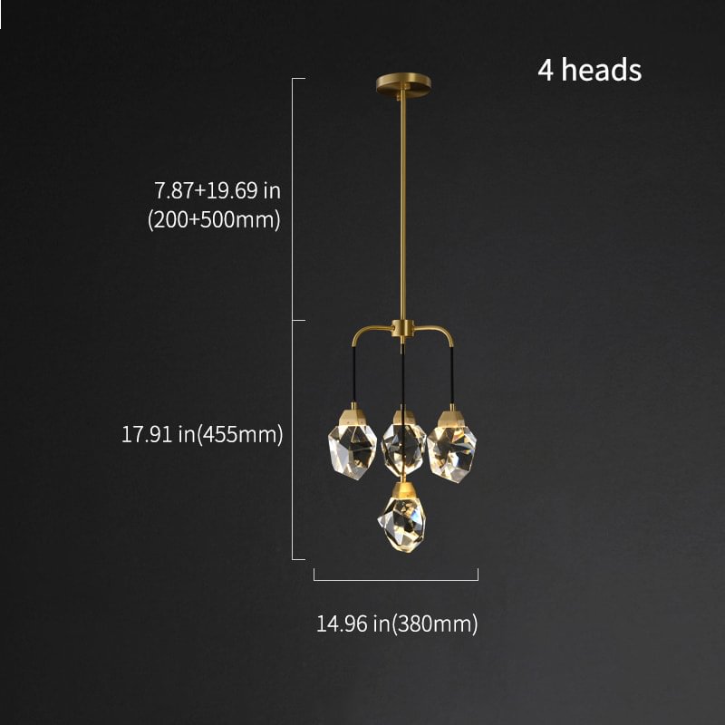 Clear Crystal Diamond Chandelier