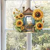 DIY Sunflower House Diamond Painting Pendant (Double-Sided)