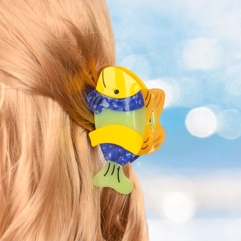 Cute Marine Style Modern Style Women’s Animal Fish Acetic Acid Sheets Hair Claws