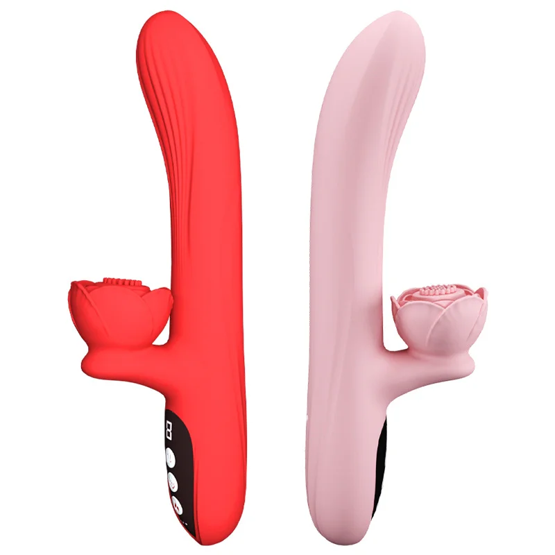Rose Thrusting Heating Vibration Dildo Vibrator Adult Sex Toys For Women
