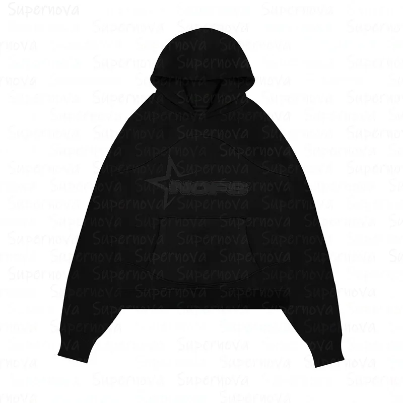 Uveng Uveng Vintage Popular Logo Letter Print Loose Hoodie Y2K Hip Hop Street Dress Men And Women's Jumper Casual Top