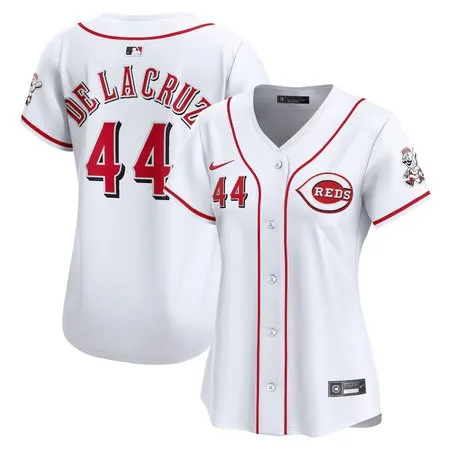 Women's Cincinnati Reds #44 Elly De La Cruz  White Home Limited Player Jersey