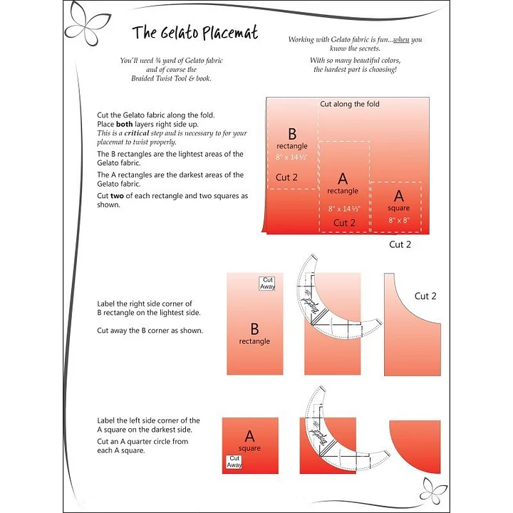 Tablecloth Braided Twist Template,Acrylic Curve Quilting Templates