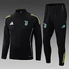 2025/2026 Juventus Half-Pull Training Suit Black Football Shirt 1:1 Thai Quality Set