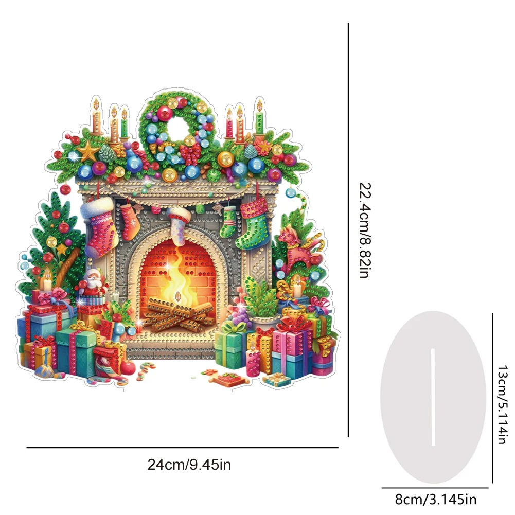 DIY Christmas Gift Mailbox Acrylic Special Shaped Diamond Painting Desktop Decorations