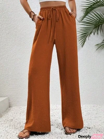 Wide Leg Drawstring Pants