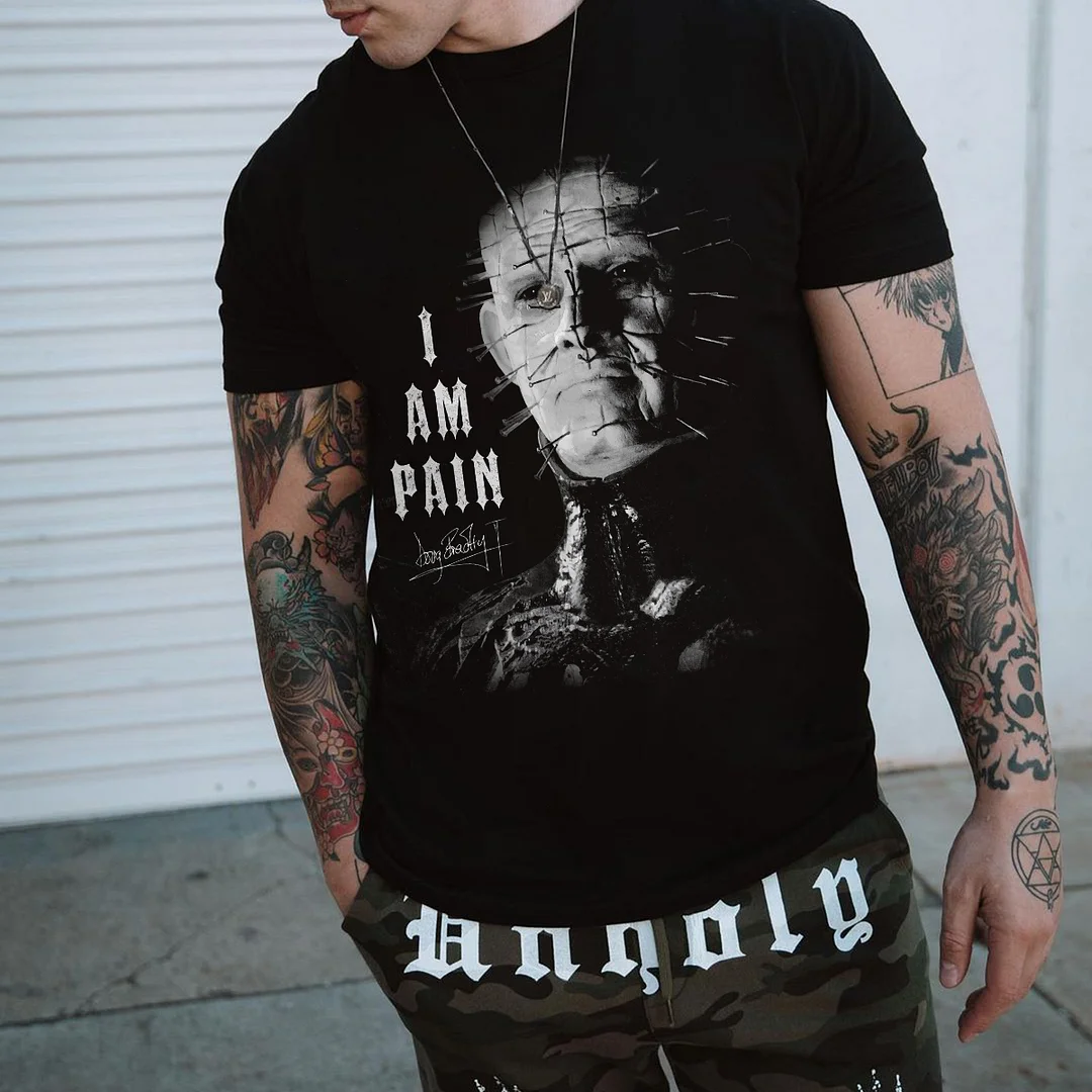 I Am Pain Printed Men's T-shirt -  