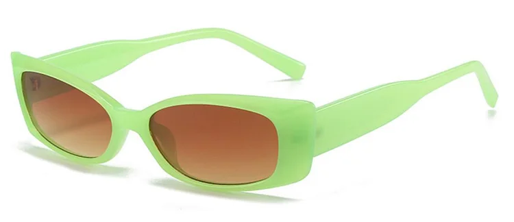 New Irregular Rectangle Sunglasses Women Brand Designer Candy Colors Gradient Sun Glasses Narrow Square Hip Hop Shades