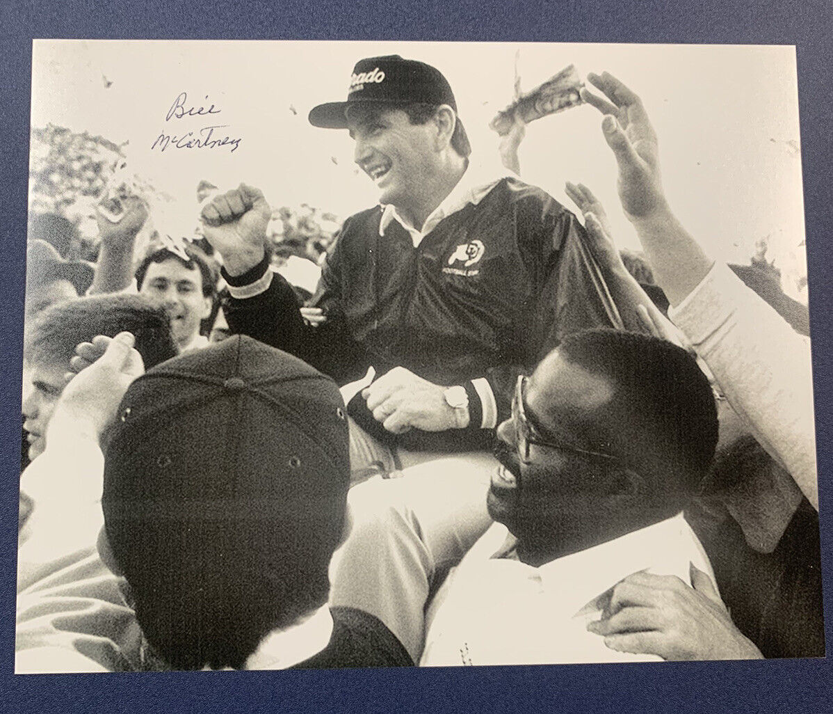 BILL MCCARTNEY SIGNED 8x10 Photo Poster painting COLORADO BUFFALOES HEAD COACH AUTOGRAPHED COA