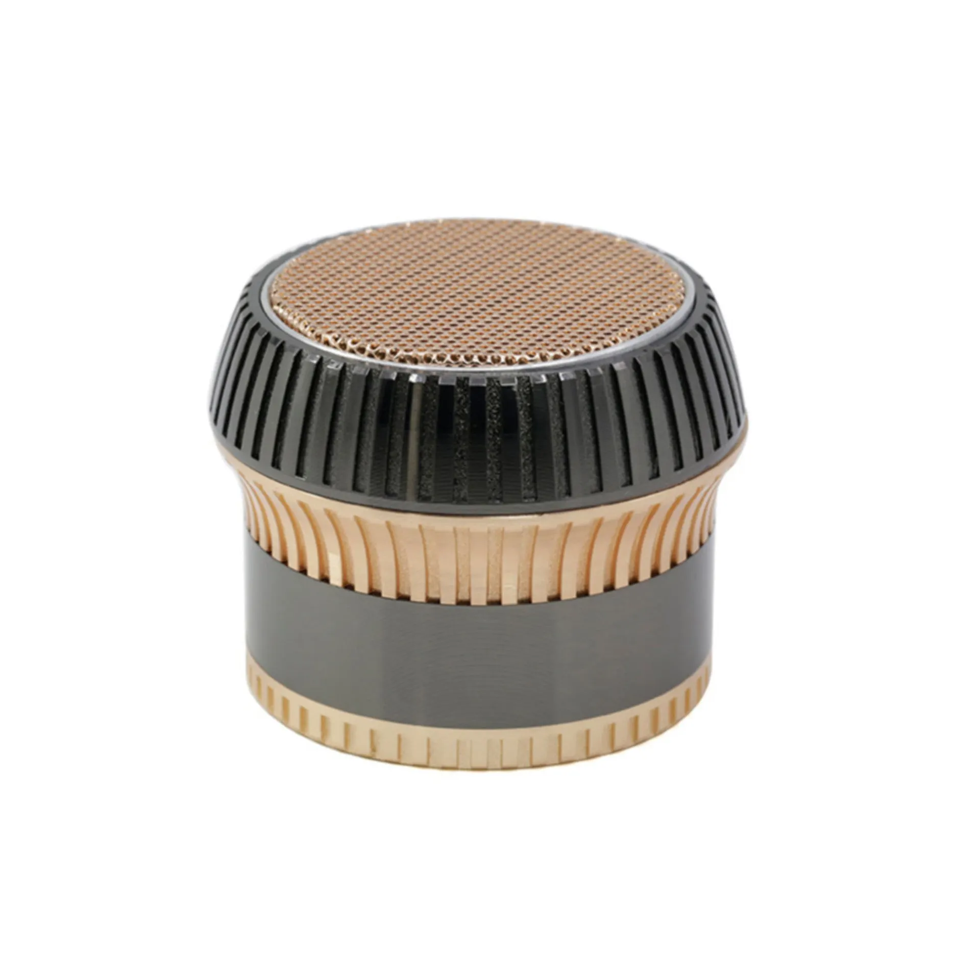 63MM Zinc Alloy 4 Part Vertical Stripe Lace Skirt Herb Grinder-Gunblack-Rosegold