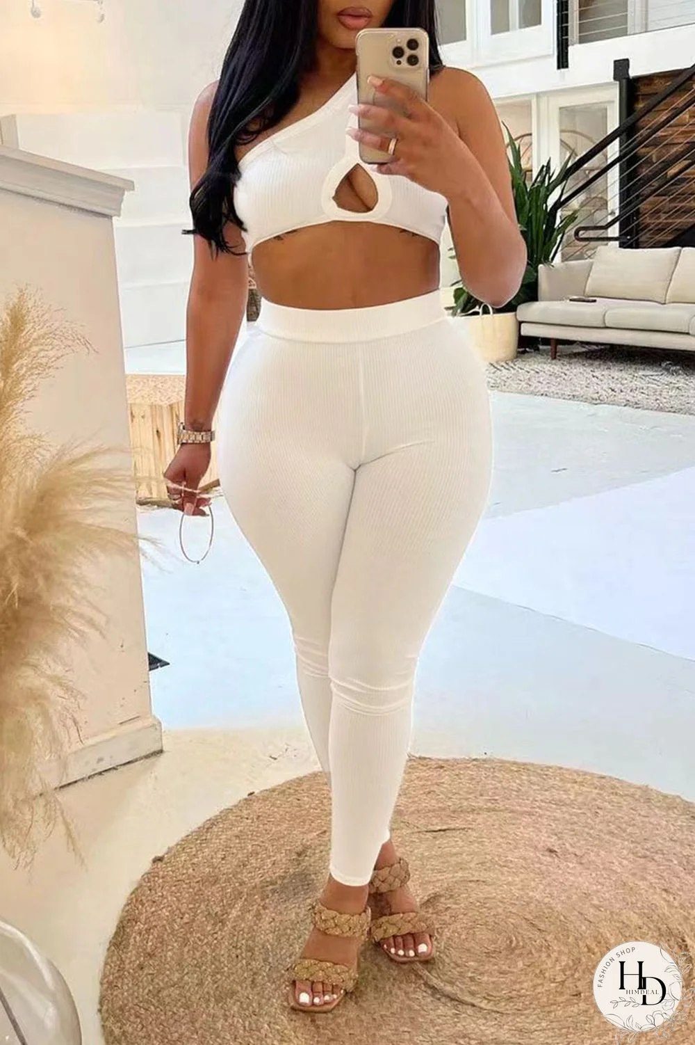 Black Sportswear Solid Patchwork Oblique Collar Sleeveless Two Pieces