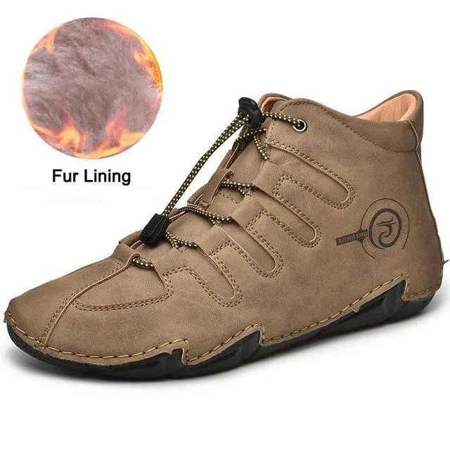 Men Orthopedic Shoes Retro Warm Ankle Boots Radinnoo.com