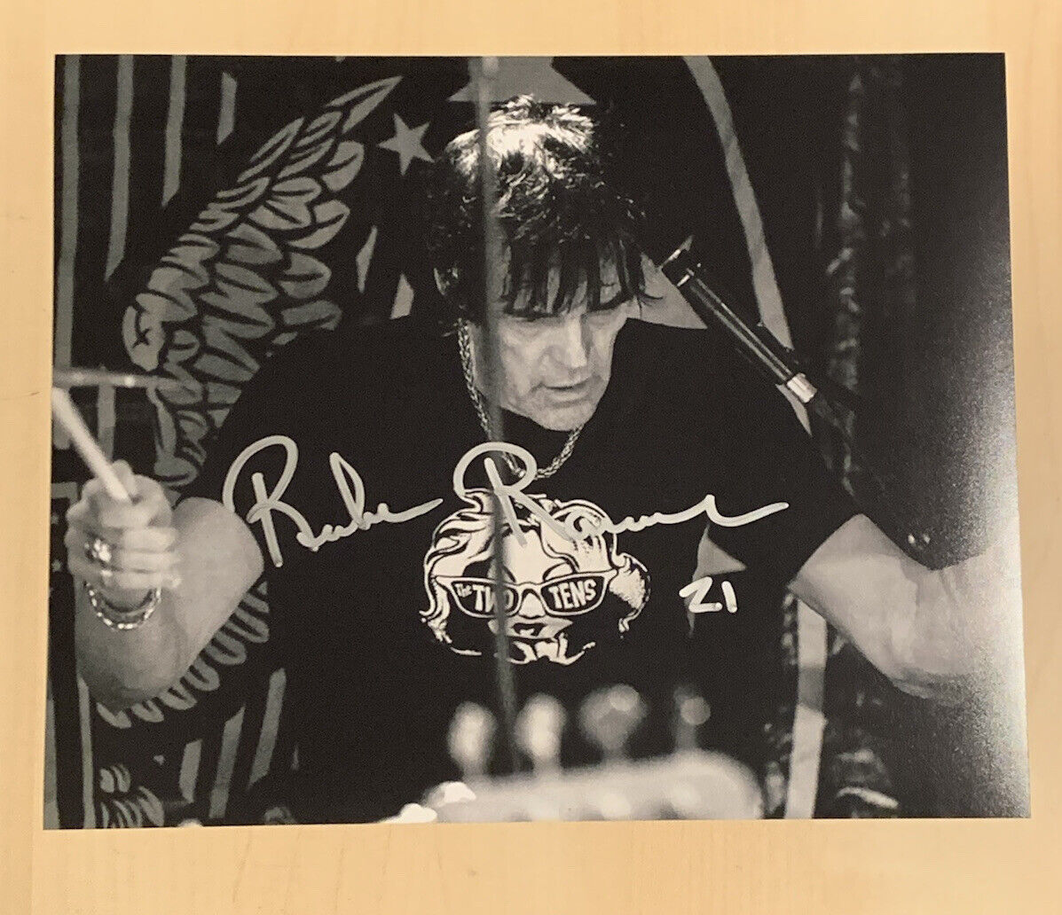 RICHIE RAMONE HAND SIGNED 8x10 Photo Poster painting AUTOGRAPHED RAMONES BAND DRUMMER COA