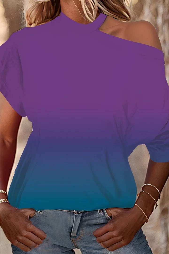 Asymmetrical Neck T-Shirt