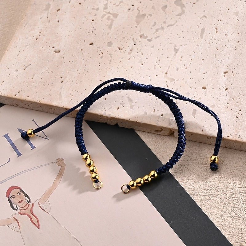 1 Strand/Package Cotton Rope Copper 18K Gold Plated Cord String Polished Jewelry Accessories Rope