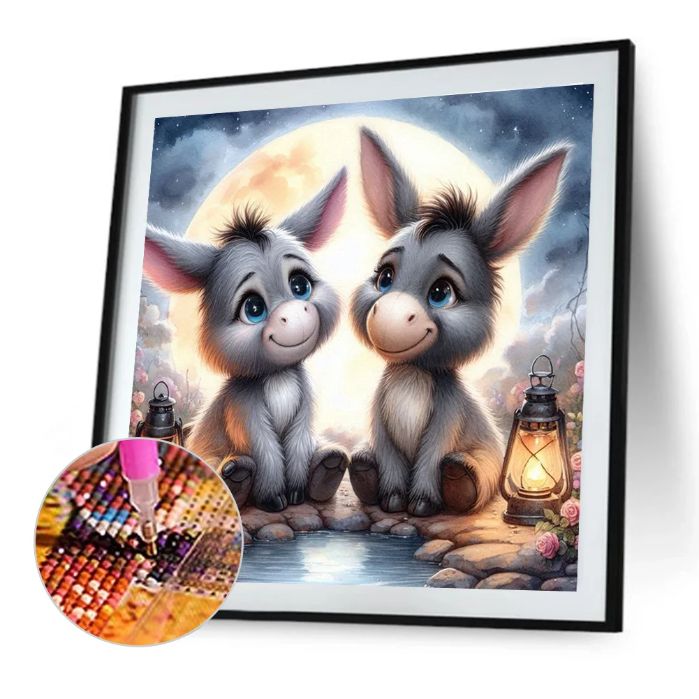 Diamond Painting - Full Round Drill - Donkey(Canvas|40*40cm)