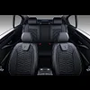 FLORICH Seat Covers for Cars, Seat Covers Full Set 5 Seats, Waterproof Leather Car Seat Covers, Front and Rear Seat Covers, Universal Seat Protector Accessories for Most Vehicles-Black&White Line