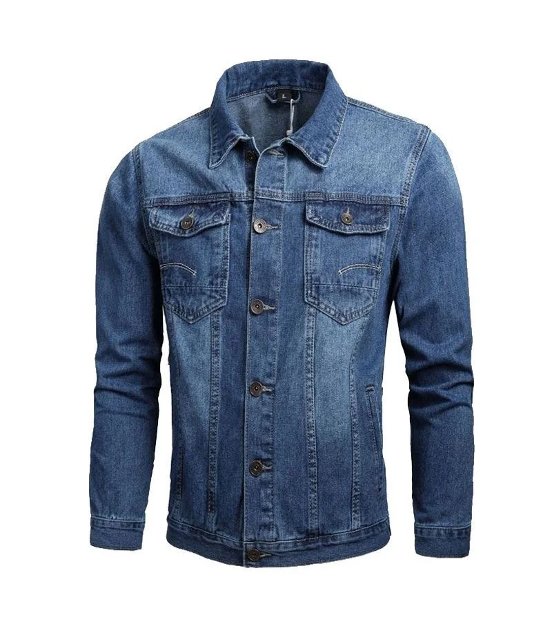 Stylish Men Cotton Casual Denim Jacket