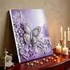 (Pre-Framed)Purple Butterfly-Special Shape Diamond Painting Kit(25x25cm)