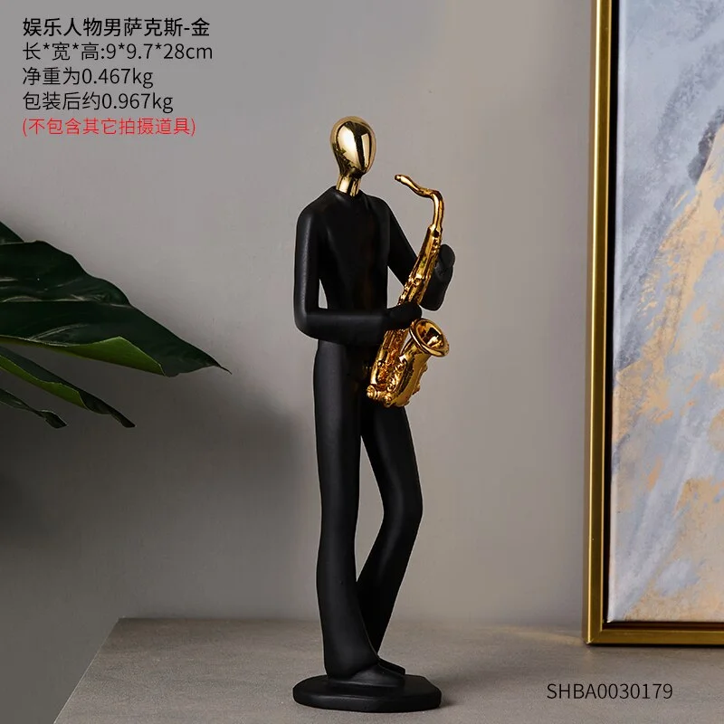 Home Decoration Accessories Modern Band Resin Ornaments Living Room Cabinet Decoration Desk Accessories Christmas Decorations