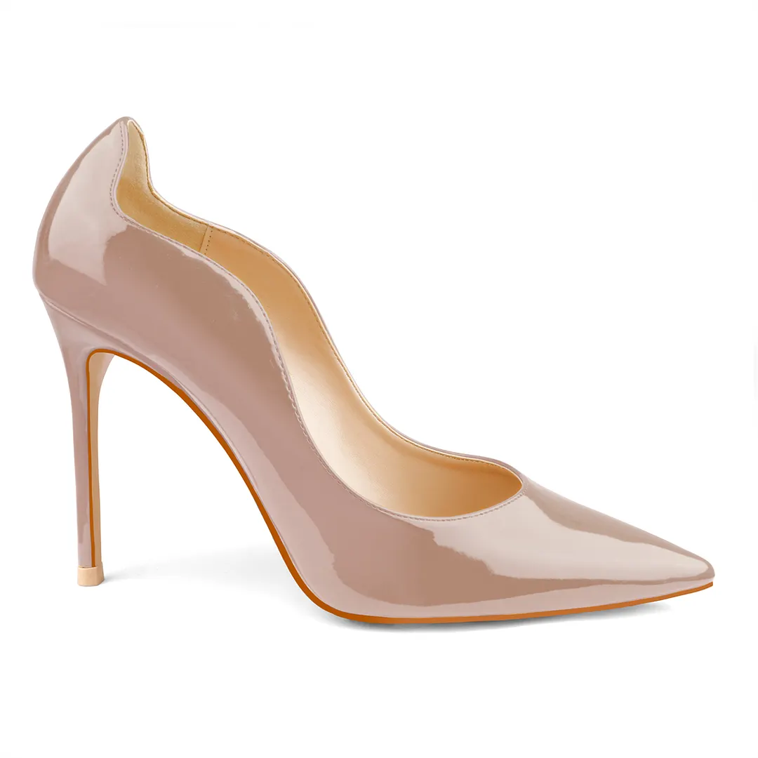 100mm Women's Party Wedding Dress Classic Shoes Fashion Edge Design Heels Stilettos-vocosishoes