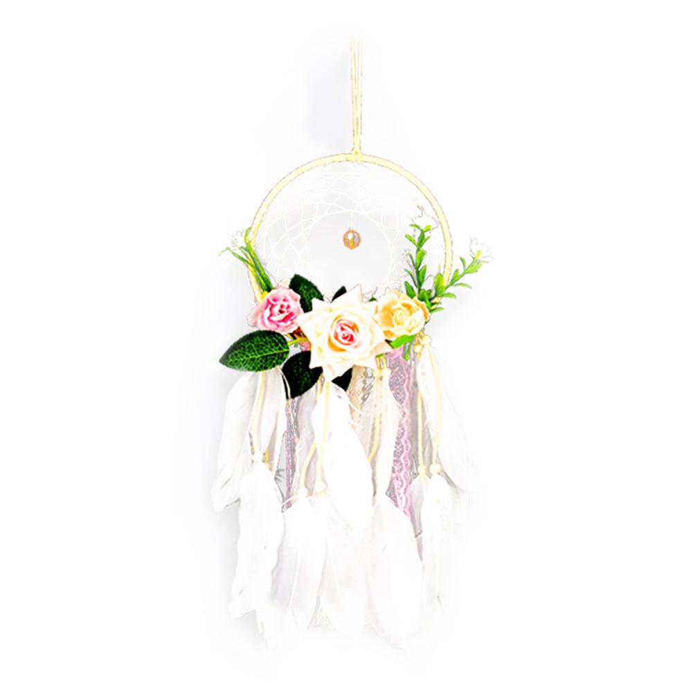 

Flower Lace Feathers Dream Catcher LED Light Wall Hanging Dreamcatcher (B, 501 Original