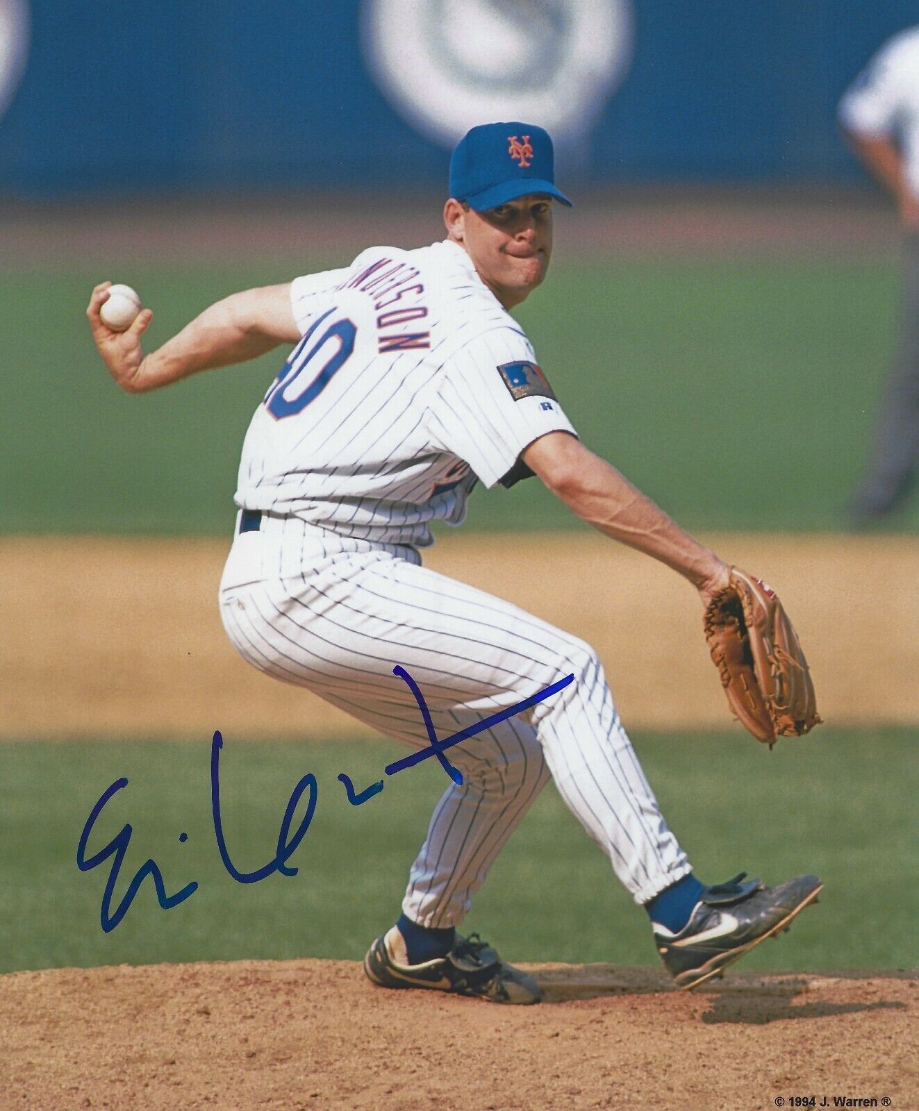 Autographed ERIC GUNDERSON New York Mets 8x10 Photo Poster painting - w/COA