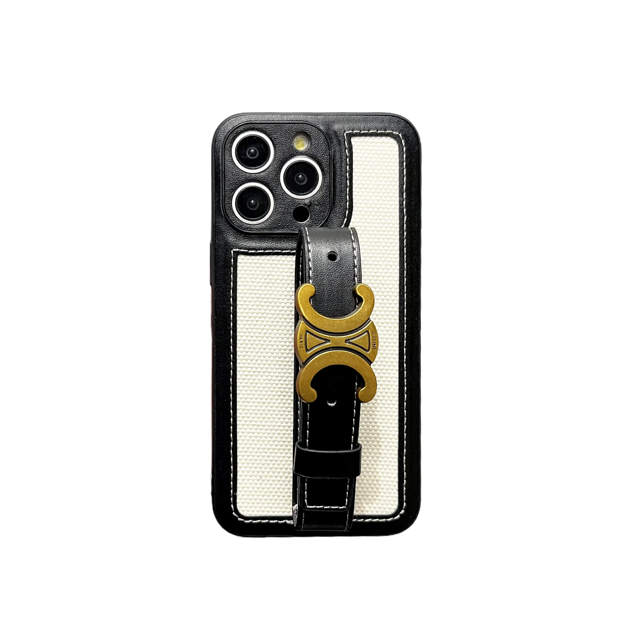 Leather wrist strap Celine Apple iPhone drop protection cases