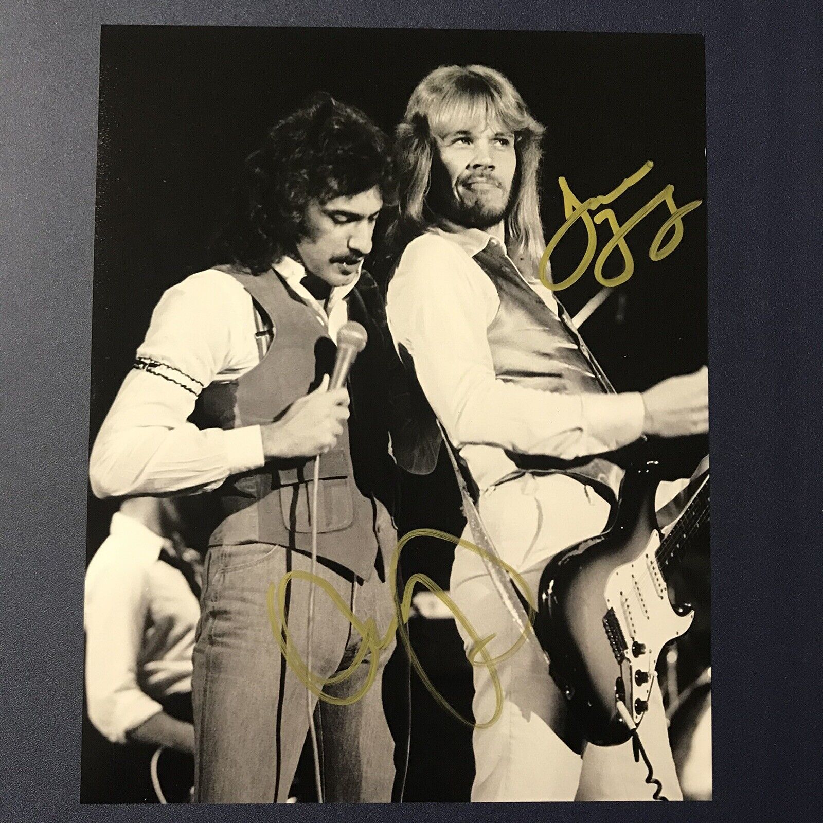 DENNIS DEYOUNG & JAMES YOUNG SIGNED 8x10 Photo Poster painting AUTOGRAPHED STYX ORIGINAL COA