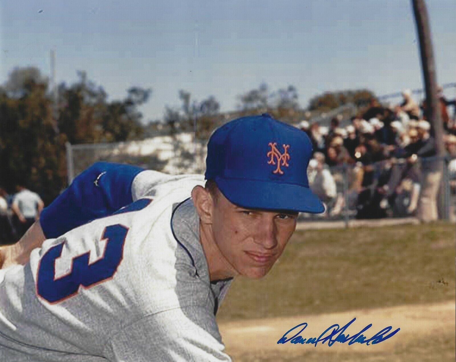 Signed 8x10 DARRELL SUTHERLAND NEW YORK METS Autographed Photo Poster painting - COA